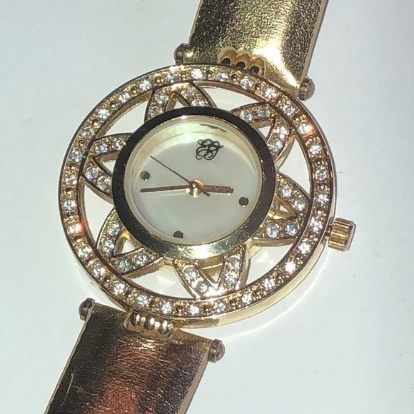 Accessories - Elizabeth Taylor Gold Tone CZ Rhinestone Vintage Watch Wristwatch